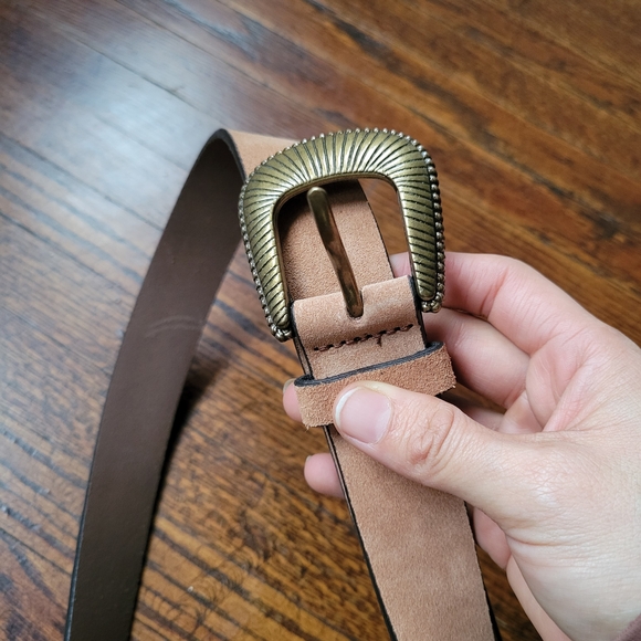 Time and Tru Accessories - Time and Tru L Women’s Leather Belt Cognac Western, Casual